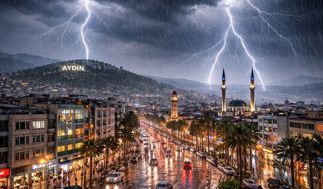 Aydın’a kuvvetli uyarı geldi, şiddetli geliyor