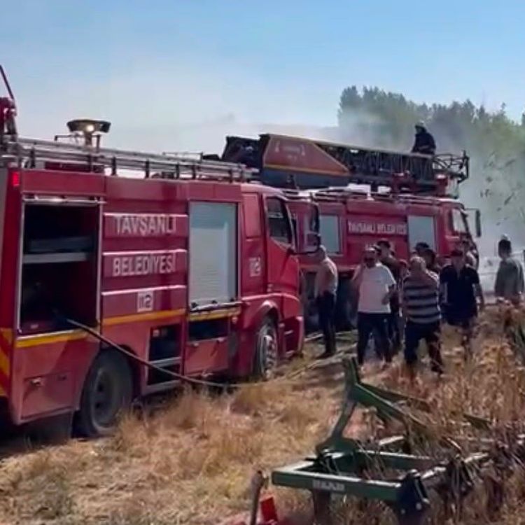 Yangında 400 balya saman kül oldu