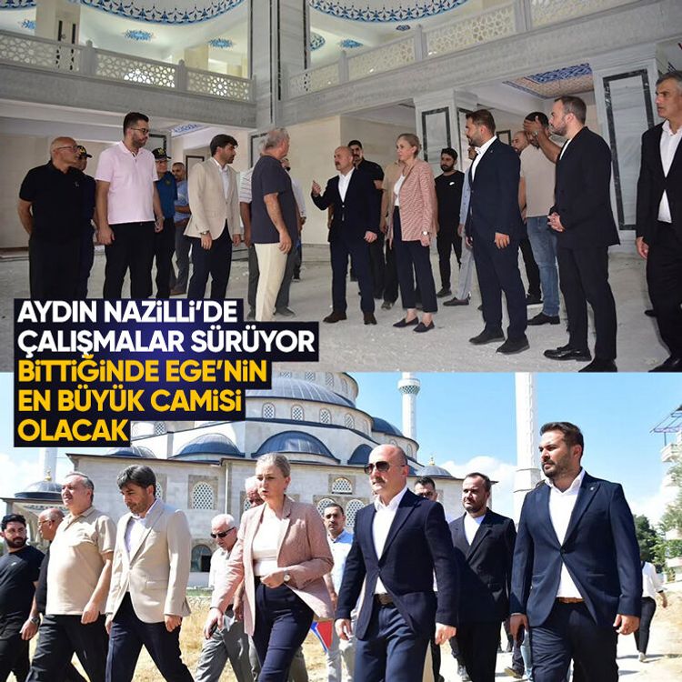 Aydın Nazilli’de çalışmalar sürüyor, bittiğinde Ege’nin en büyük camisi olacak