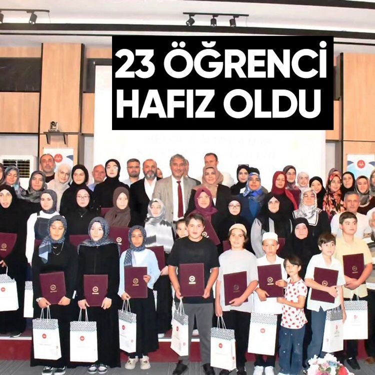 23 öğrenciye Hafızlık İcazetnamesi verildi