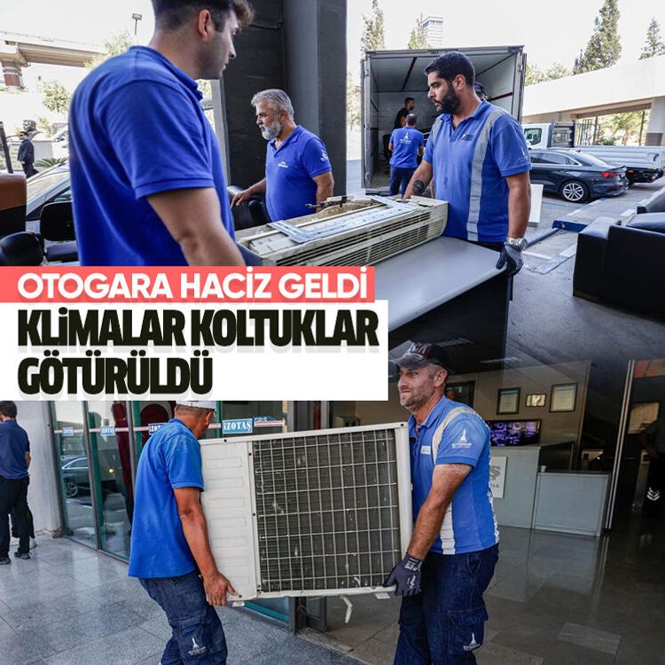 Otogara haciz geldi, klimalar koltuklar götürüldü