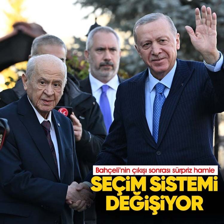 Bahçeli’nin çıkışı sonrası sürpriz hamle! Seçim sistemi değişiyor