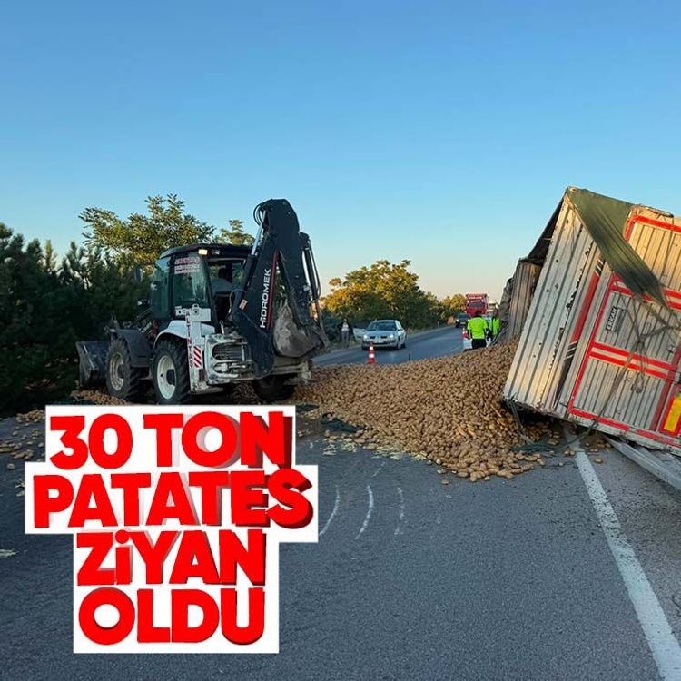 30 ton patates ziyan oldu