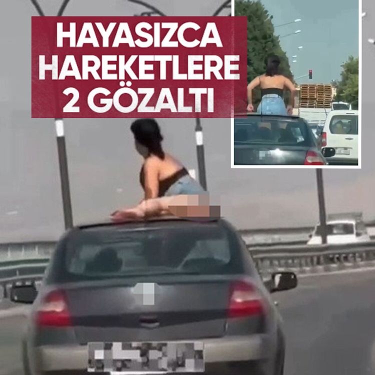 Hayasızca hareketlere 2 gözaltı