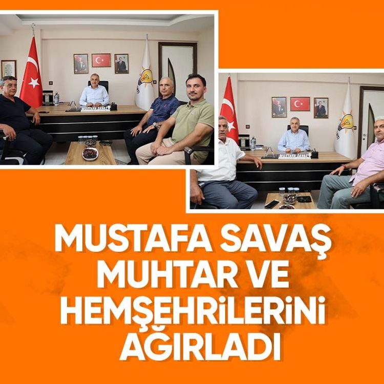 Mustafa Savaş muhtar ve hemşehrilerini ağırladı
