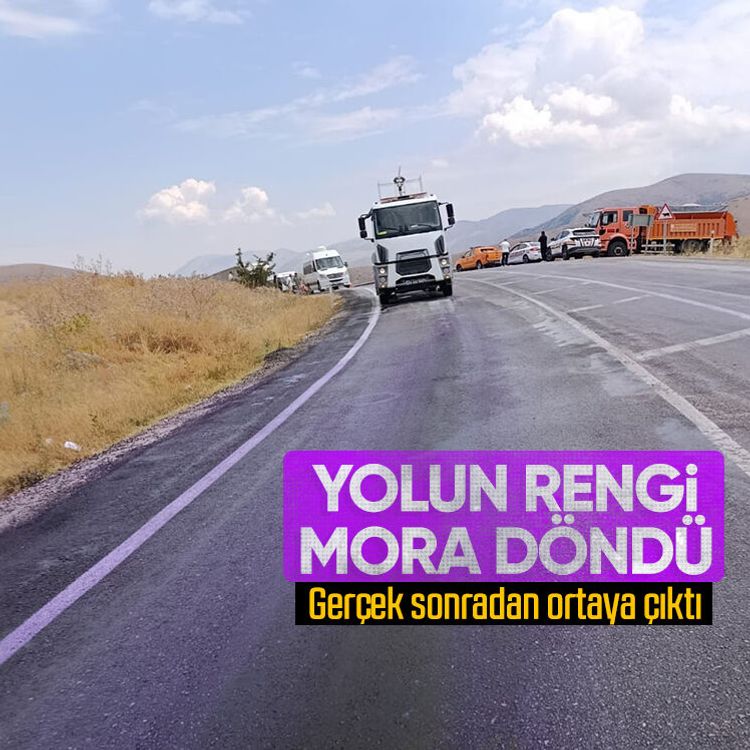 Yolun rengi mora döndü, gerçek sonradan ortaya çıktı