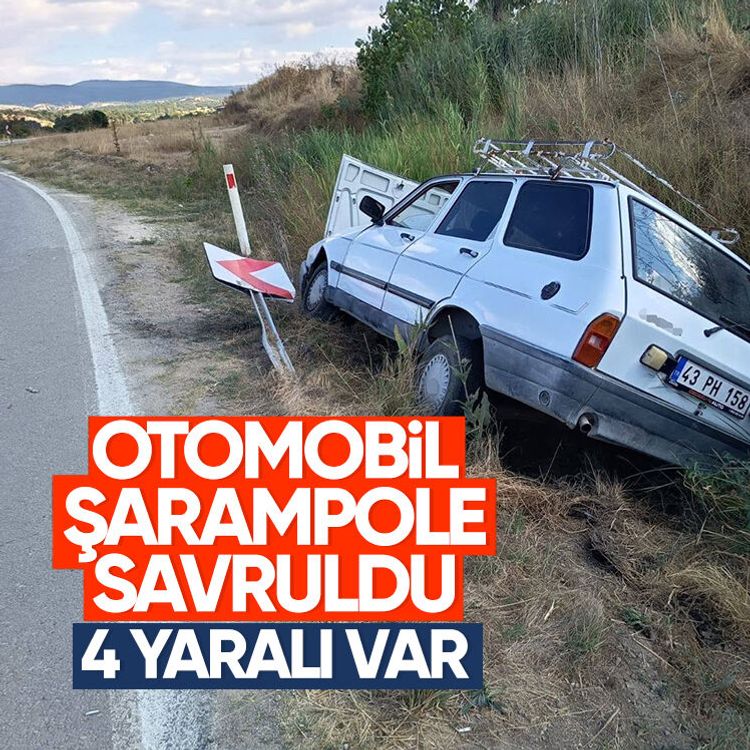 Otomobil şarampole savruldu, 4 yaralı var