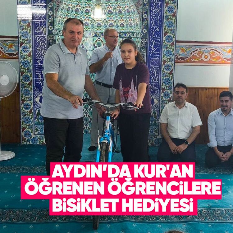 Aydın’da Kur'an öğrenen öğrencilere bisiklet hediyesi