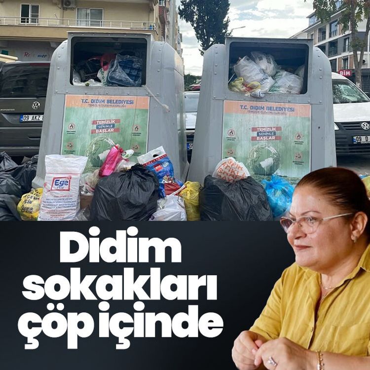 Didim sokakları çöp içinde