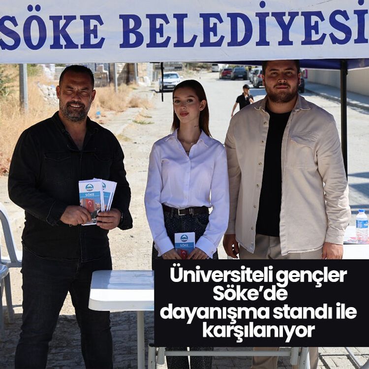 Üniversiteli gençler Söke’de dayanışma standı ile karşılanıyor