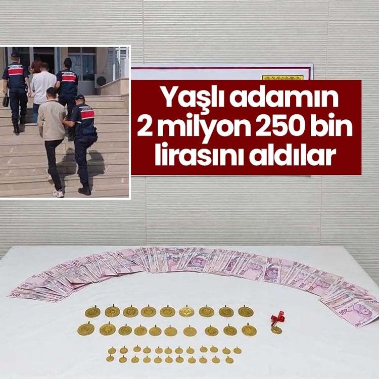 Yaşlı adamın 2 milyon 250 bin lirasını aldılar
