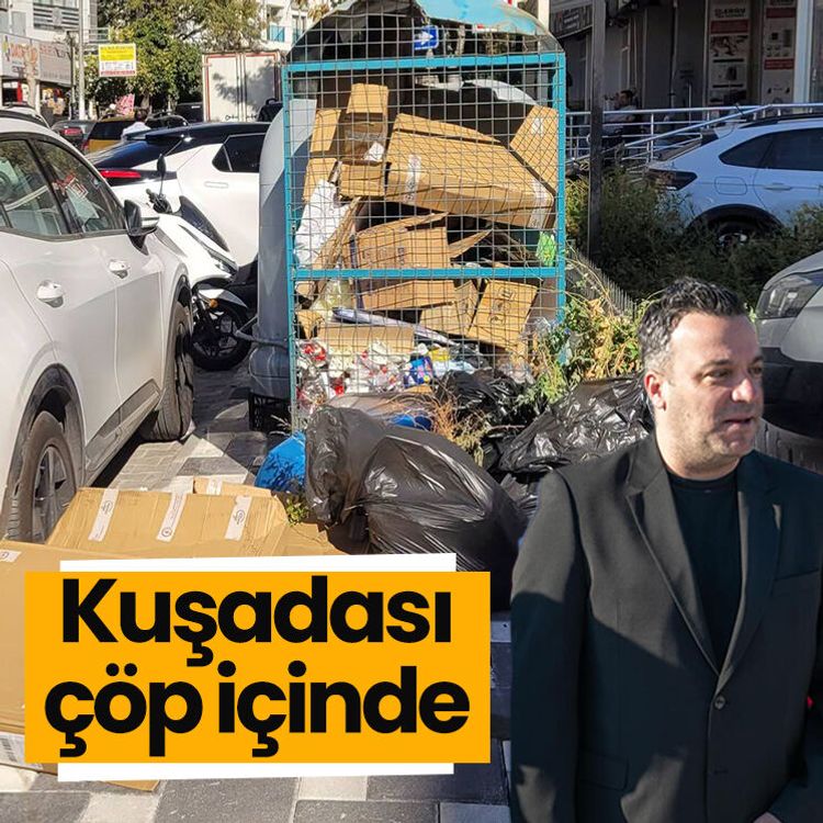 Kuşadası çöp içinde