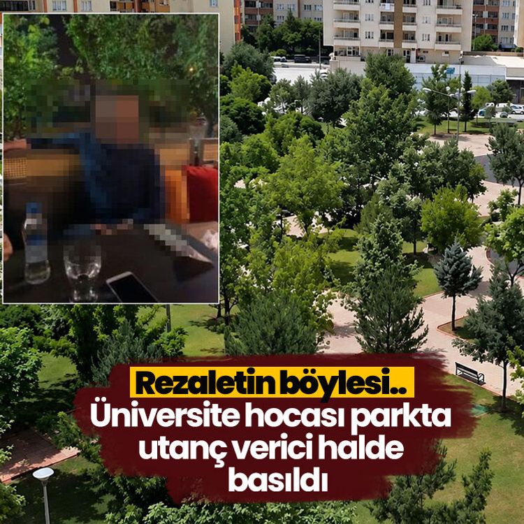 Rezaletin böylesi.. Üniversite hocası parkta utanç verici halde basıldı
