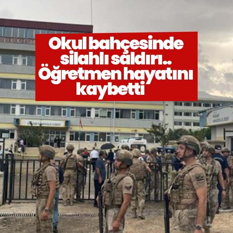 Okul bahçesinde silahlı saldırı.. Öğretmen hayatını kaybetti