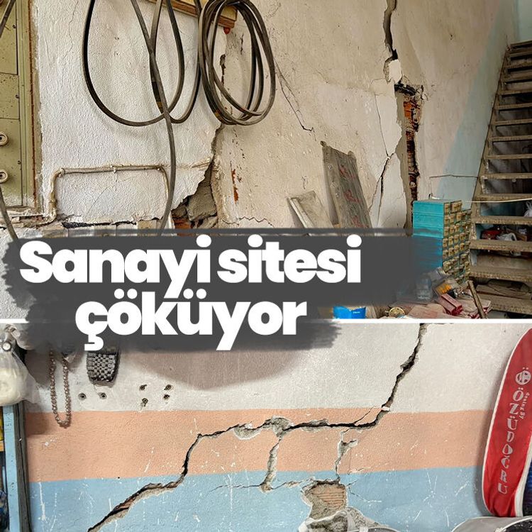 Sanayi sitesi çöküyor