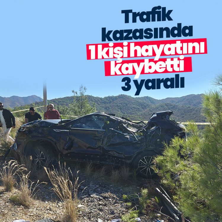 Trafik kazasında 1 kişi hayatını kaybetti, 3 yaralı