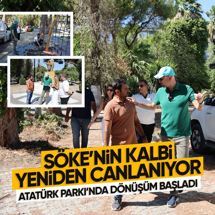 Söke’nin kalbi yeniden canlanıyor.. Atatürk Parkı’nda dönüşüm başladı
