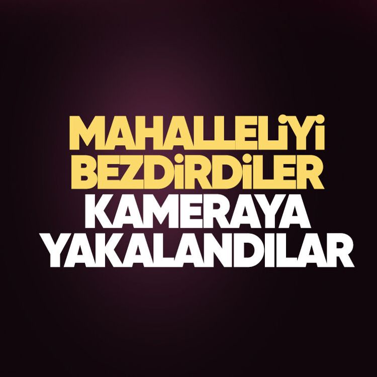 Mahalleliyi bezdirdiler, kameraya yakalandılar