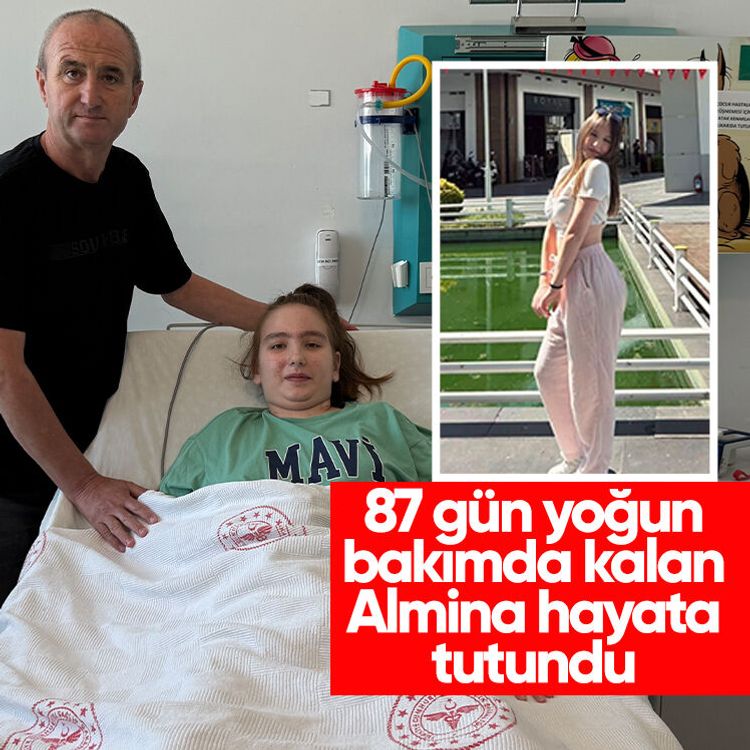 87 gün yoğun bakımda kalan Almina hayata tutundu