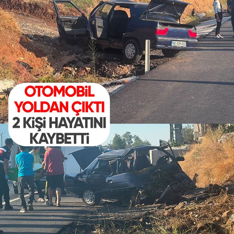 Otomobil yoldan çıktı, 2 kişi hayatını kaybetti