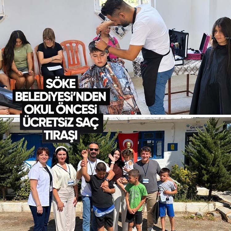 Söke Belediyesi’nden okul öncesi ücretsiz saç tıraşı