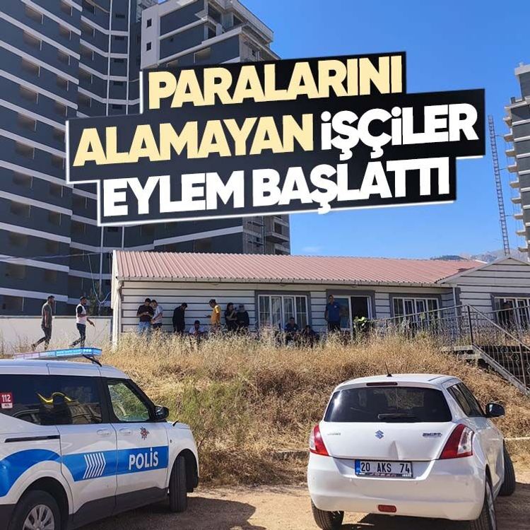 Paralarını alamayan işçiler eylem başlattı