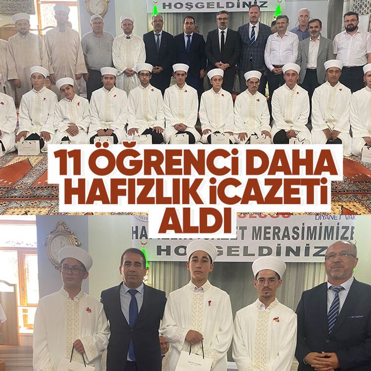 11 öğrenci daha hafızlık icazeti aldı