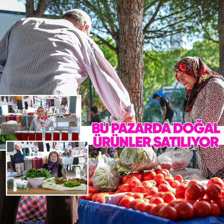 Bu pazarda doğal ürünler satışa çıkıyor