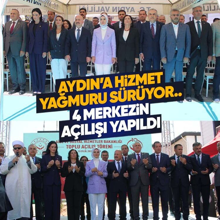 Aydın’a hizmet yağmuru sürüyor.. 4 merkezin açılışı yapıldı