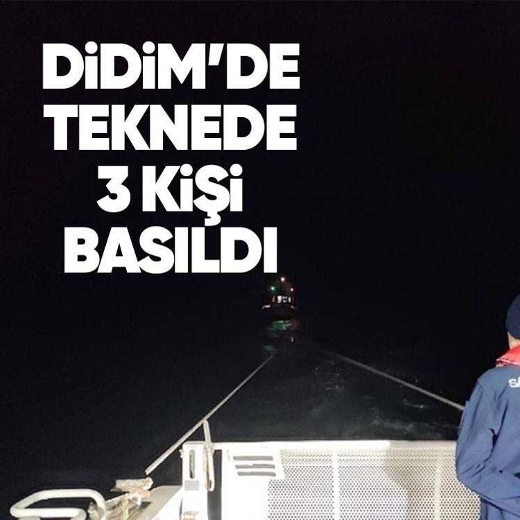 Didim’de teknede 3 kişi basıldı