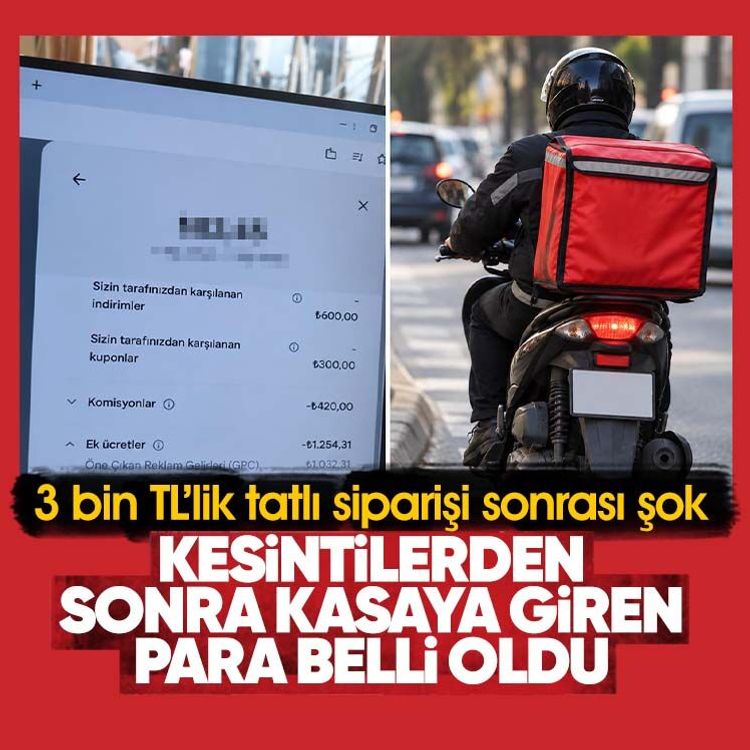 3 bin TL’lik tatlı siparişi sonrası şok.. Kesintilerden sonra kasaya giren para belli oldu