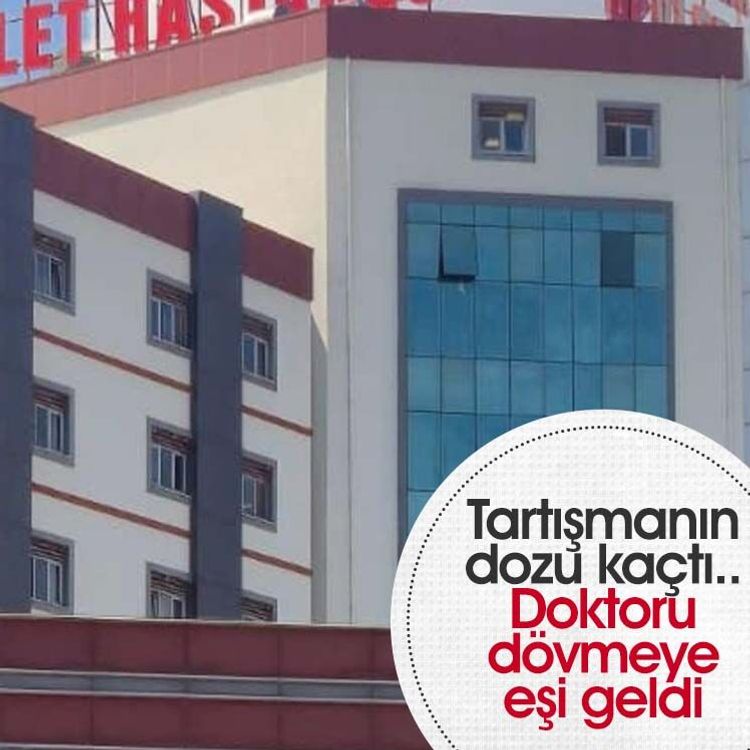 Tartışmanın dozu kaçtı.. Doktoru dövmeye eşi geldi