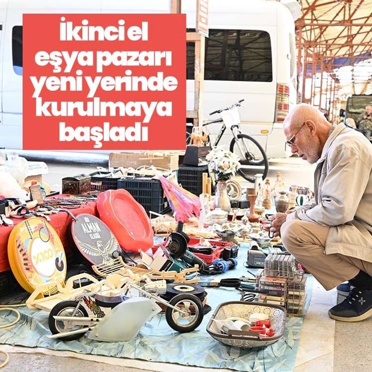 İkinci el eşya pazarı yeni yerinde kurulmaya başladı
