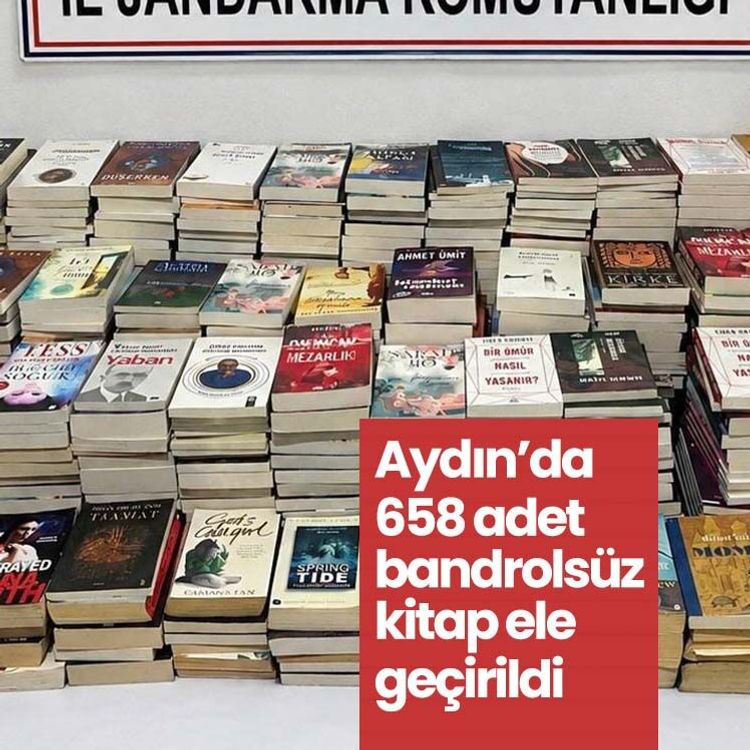 Aydın’da 658 adet bandrolsüz kitap ele geçirildi