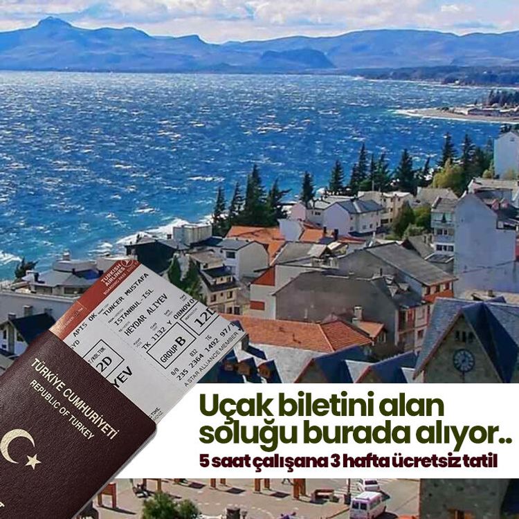 Uçak biletini alan soluğu burada alıyor.. 5 saat çalışana 3 hafta ücretsiz tatil