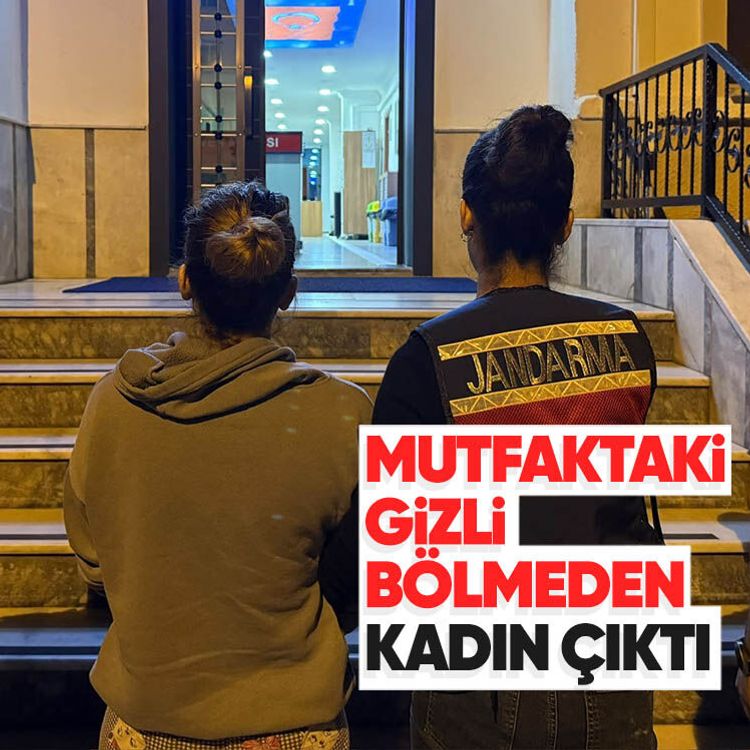 Mutfaktaki gizli bölmeden kadın çıktı