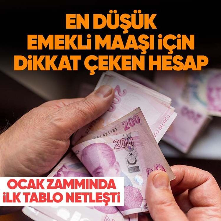 Ocak zammında ilk tablo netleşti.. En düşük emekli maaşı için dikkat çeken hesap