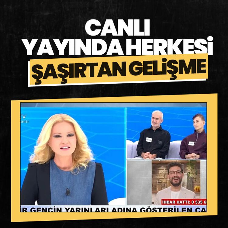 Canlı yayında herkesi şaşırtan gelişme