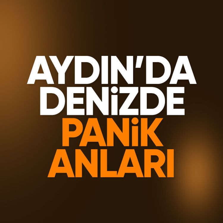 Aydın’da denizde panik anları