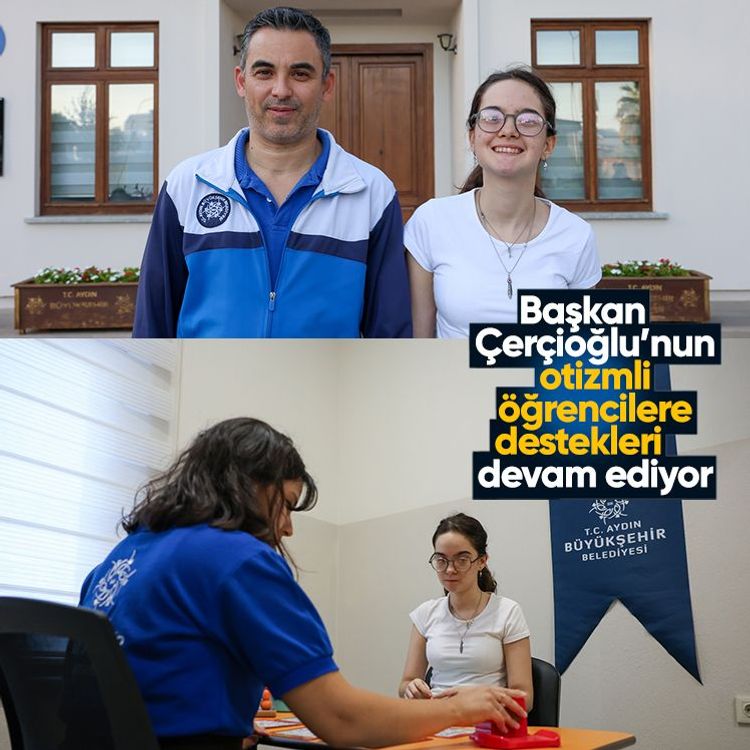 Başkan Çerçioğlu’nun otizmli öğrencilere destekleri devam ediyor