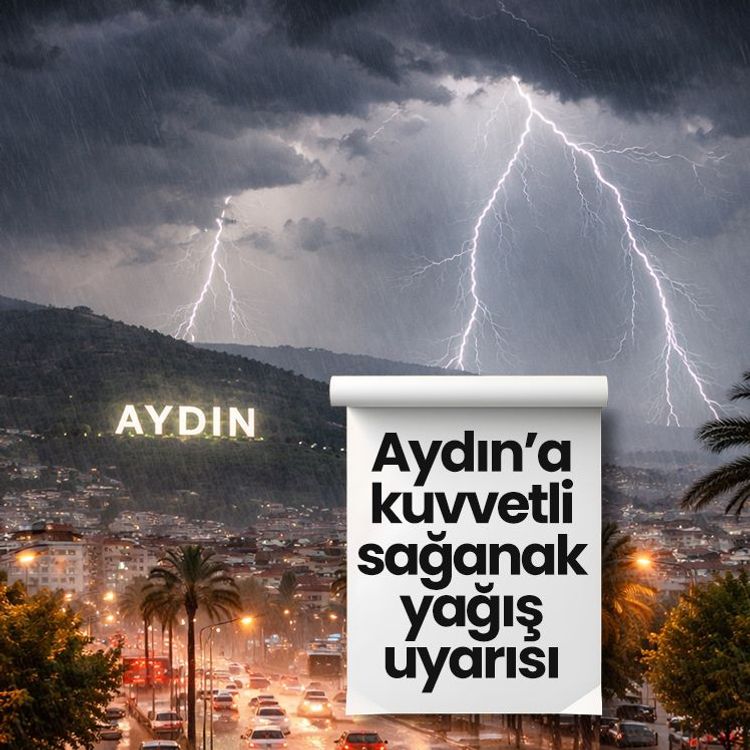 Aydın’a kuvvetli sağanak yağış uyarısı