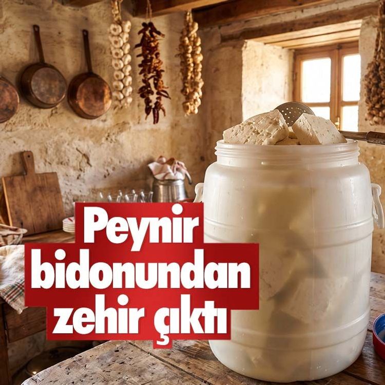 Peynir bidonundan zehir çıktı
