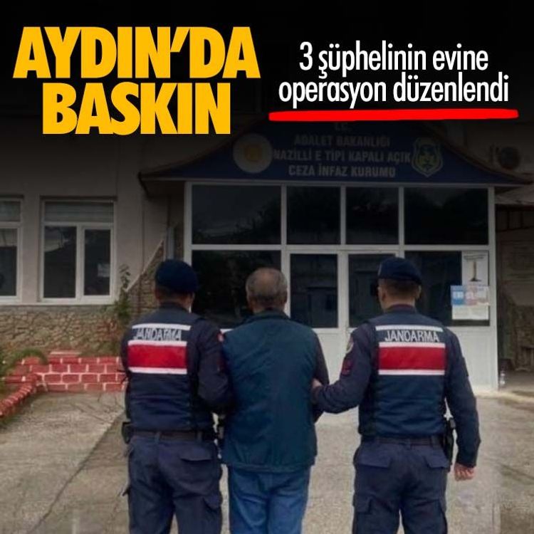Aydın’da baskın.. 3 şüphelinin evine operasyon düzenlendi