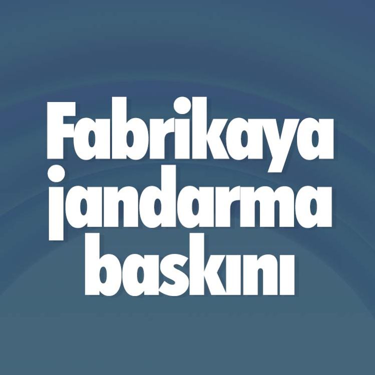 Fabrikaya jandarma baskını