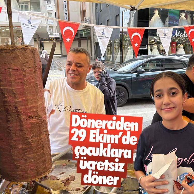 Dönerciden 29 Ekim’de çocuklara ücretsiz döner