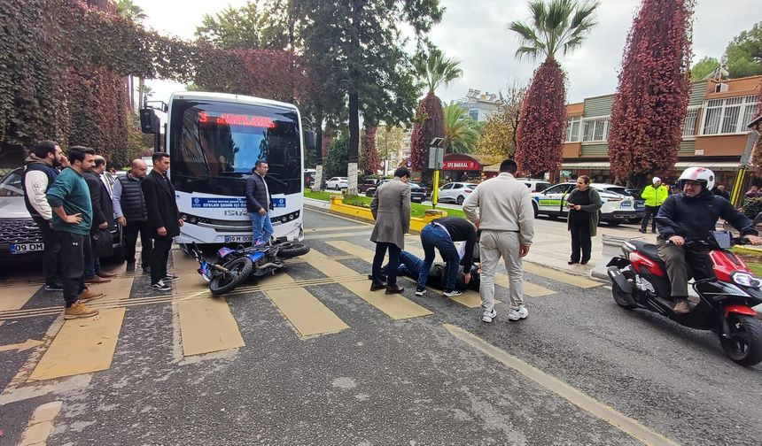 Aydın’da halk otobüsü ile çarpıştı