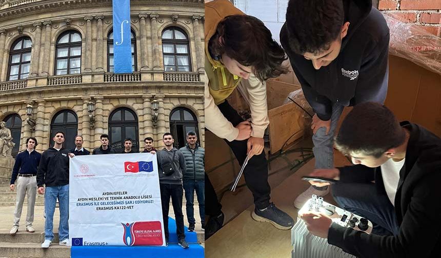 Aydınlı liselilerden elektrikli araç şarj istasyonu alanında uluslararası başarı