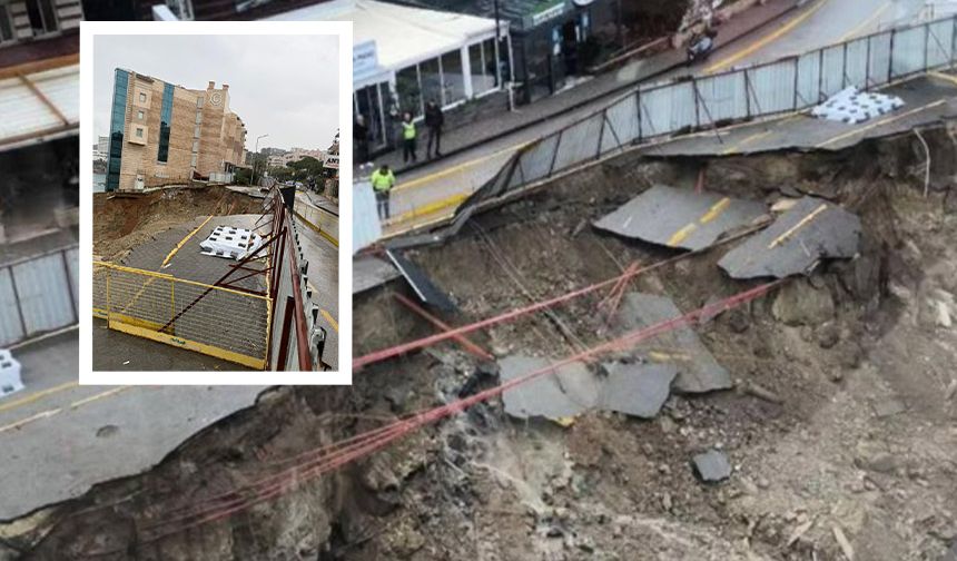 Kuşadası’nda facia.. Avcılar İnşaat’ın proje alanında yol çöktü