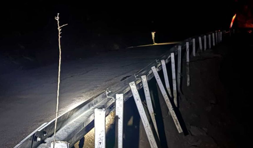 Aydın’da yol çöktü, sürücülere uyarı geldi