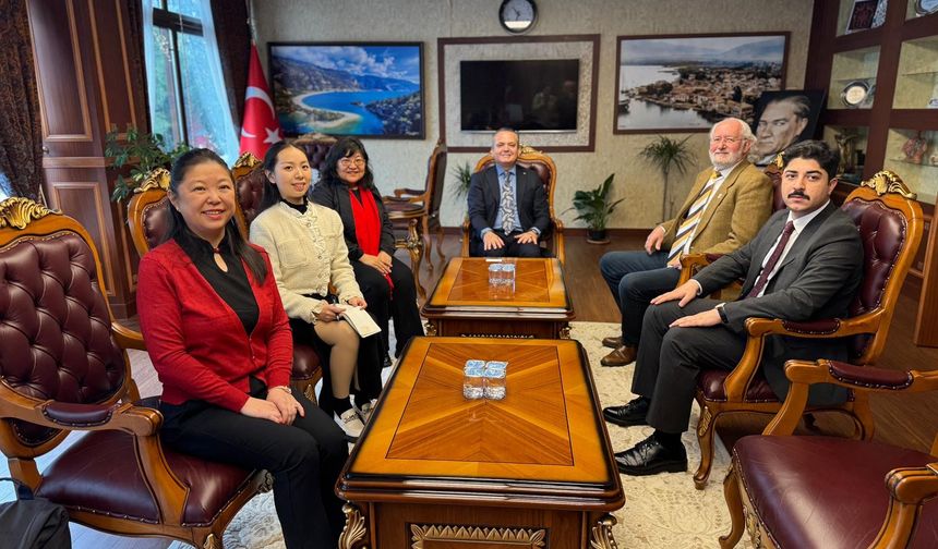 Çin heyeti Kaymakam ile görüştü